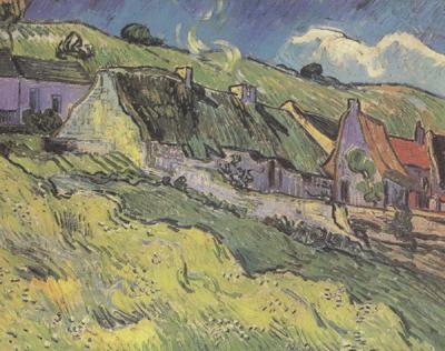 Vincent Van Gogh Thatched Cottages (nn04) oil painting picture